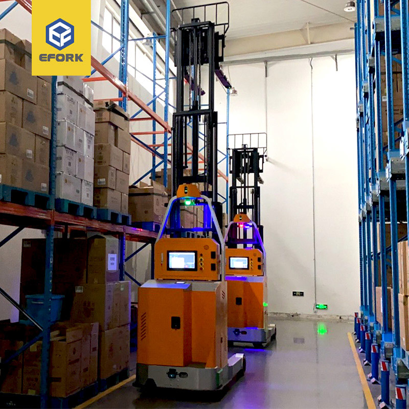 AGV Solution for Reach-Type High-Lift Forklifts in the Tobacco Industry